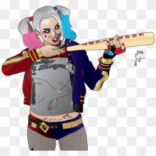 Margot Robbie As By - Harley Quinn Vector Png Clipart