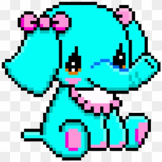 Baby Elephant - Easy Pixel Art Cute Clipart