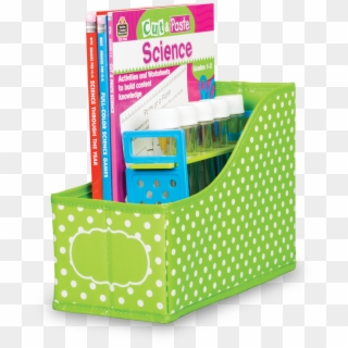 Lime Dots Book Bin Bins And Classroom - Teacher Created Resources Polka Dots Book Bin Clipart
