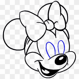 How To Draw In A Few Easy - Minnie Mouse Face Baby Clipart