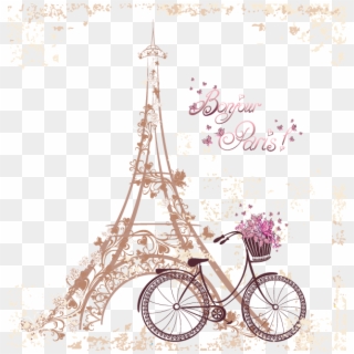 Eiffeltower Tower - Paris Birthday Invitations Blank Clipart