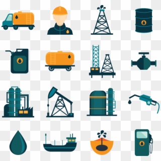 666 Oil Related Icons - Vector Graphics Clipart