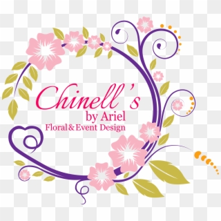 Chinell's By Ariel - Black Flower Circle Border Clipart