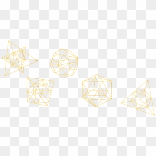 Gold Geometric Shapes Png Vector Freeuse - Triangle Clipart