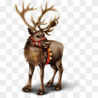 Фотки Christmas Raindeer, Christmas Deer, Santa And - Олень Новый Год Png Clipart