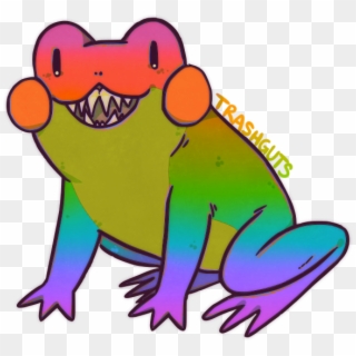 Frog But With A Gradient Rainbow Overlay , Png Download - Rainbow Clipart
