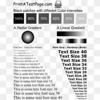 Color Printer Test Page Transparent Background - Black Printer Test Page Clipart