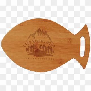 Engraved Bamboo Fish Shaped Cutting Board 14" X - Plywood Clipart