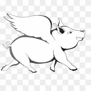 Flying Pig Png - Flying Pig Clipart Transparent Background