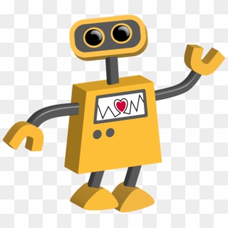 Robot With Heart - Robot Transparent Background Clipart
