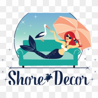 Mermaid Clipart Shore - Illustration - Png Download