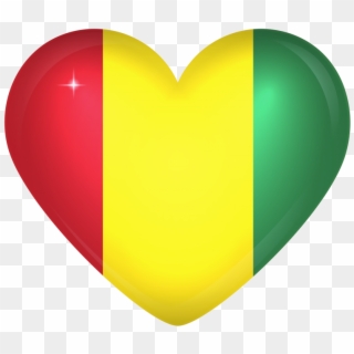 Guinea Large Heart Flag - Heart Clipart