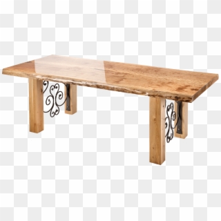 The Fjord Beauty Is A Solid Wood Table With Wrought - Table En Fer Forgé Et Bois Clipart