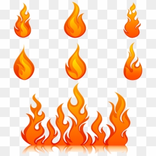 Clipart Flames Royalty Free - Fire Flame Vector Free - Png Download