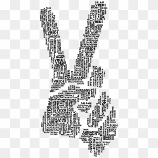 Fingers Hand Peace Sign Symbol Png Image - Peace Word Clip Art Transparent Png