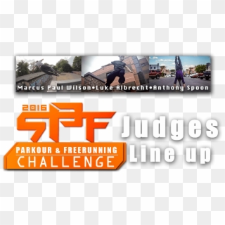 Judges Line Up Scottsdale Parkour Freerunning Challenge - Poster Clipart