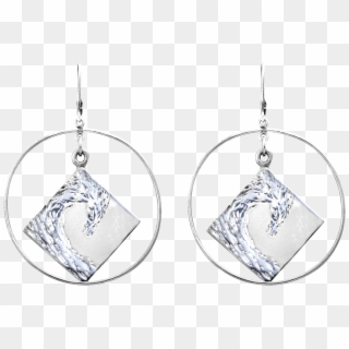 Diamond In Circles Earrings - Earrings Clipart
