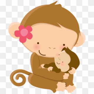 Mother's Day Clip Art, Cute Animal Clipart, Monkey - Mother And Baby Animals Clipart - Png Download