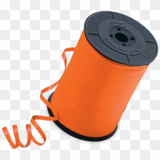 Orange Curling Ribbon - Liston Rojo Clipart