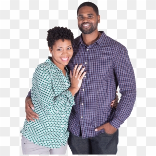 African American Couple Posing Together And Smiling - African American Couple Png Clipart