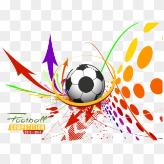 Vector Poster Football Sport Sports Free Transparent - Background Abstract Football Vector Png Clipart