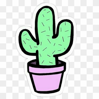 Tumblr Cactus Png Transparent Background - Cute Cactus Drawing Easy Clipart