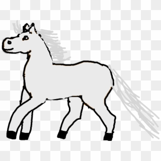 Gray Mustang Horse - Mane Clipart