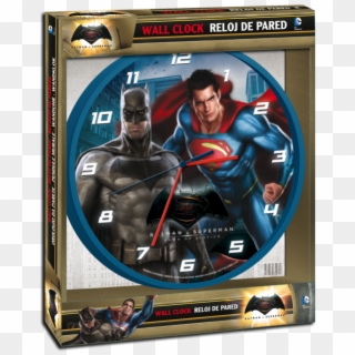 Dc Comics Batman Vs Superman Dawn Of Justice Wall Clock - Budik Marvel Clipart