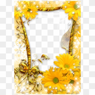 Sunflower Png, Sunflower Clipart, Frame Clipart, Clip - Moldura Para Fotos Girassol Transparent Png