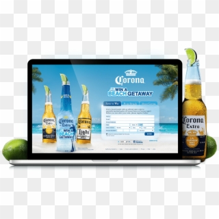 Corona Laptop - Corona Beer Beach Getaway Clipart