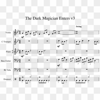The Dark Magician Enters V3 Piano Tutorial - Sheet Music Clipart