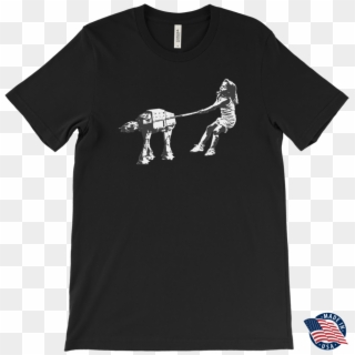 Star Wars Banksy Girl With At-at On Leash • Star Wars - Ted Talk T Shirts Clipart