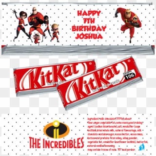 Incredibles Kitkat Wrappers - Graphic Design Clipart
