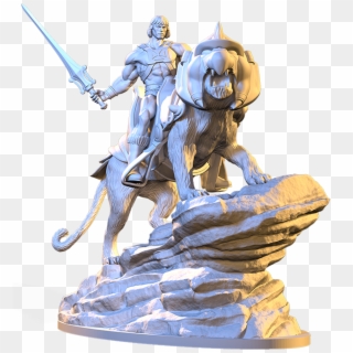 Diorama He-man And Battlecat - Figurine Clipart
