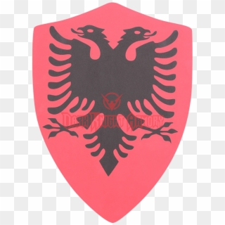 Double Headed Eagle Larp Heater Shield , Png Download - Albanian Flag Transparent Clipart