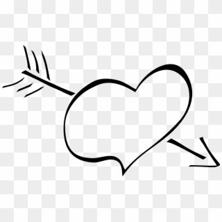 Heart Arrow Love Cupid Png Image - Heart With Arrow Clipart Transparent Png