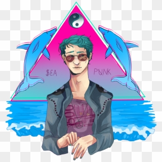 Sea Punk, Castiel - Seapunk Dolphin Png Clipart