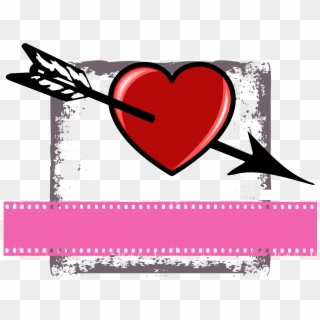 Valentine Heart Arrow Png Image - Imagen De Versos Romanticos Clipart