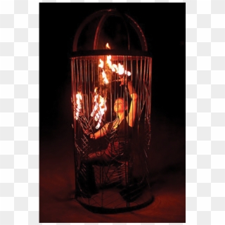 "captive Flame" Powder Coated Steel Cage - Flame Clipart