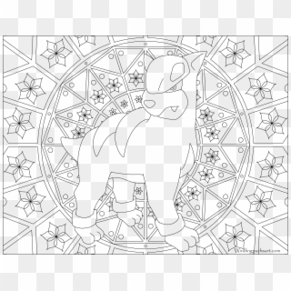 #228 Houndour Pokemon Coloring Page - Pokemon Adult Coloring Pages Clipart