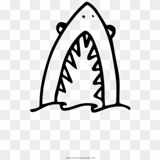 Shark Attack Coloring Page Clipart