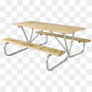 Treated Wood Picnic Table - Picnic Table Clipart