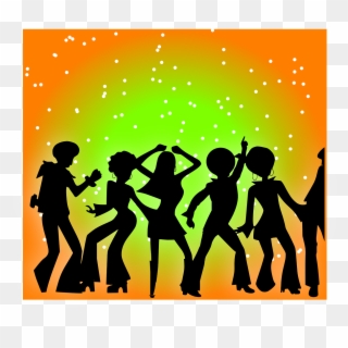 Dancers Disco Party Black Png Image - Disco Clip Art Transparent Png