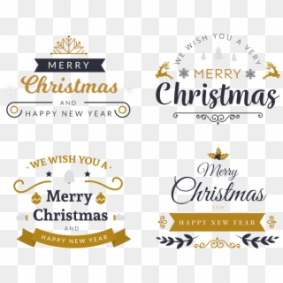 Merry Christmas & Happy New Year Png Clipart