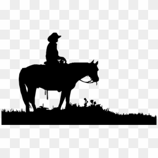 Transparent Horses Cowboy Clipart Freeuse Download - Cowboy On Horse Clipart - Png Download