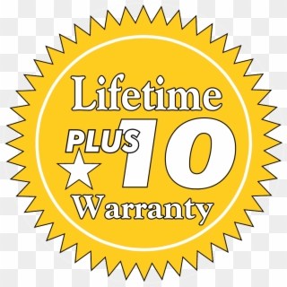 Lifetime Plus 10 Warranty Icon - Circle Clipart
