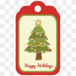 Christmas Gift Tags - Christmas Tree Clipart