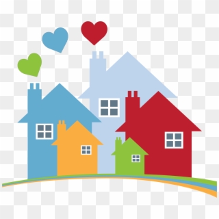 Warm Hearts & Homes - Single Family Homes Clip Art - Png Download