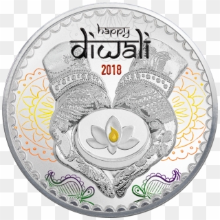 Td Diwali Silver Round - Illustration Clipart