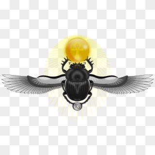 Scarab Bug Wings Ank Eye Horus Png Image - Winged Scarab Beetle Clipart